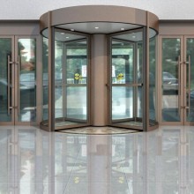 旋轉(zhuǎn)門廠家定制 環(huán)柱旋轉(zhuǎn)玻璃自動門設(shè)計(jì)安裝維修
